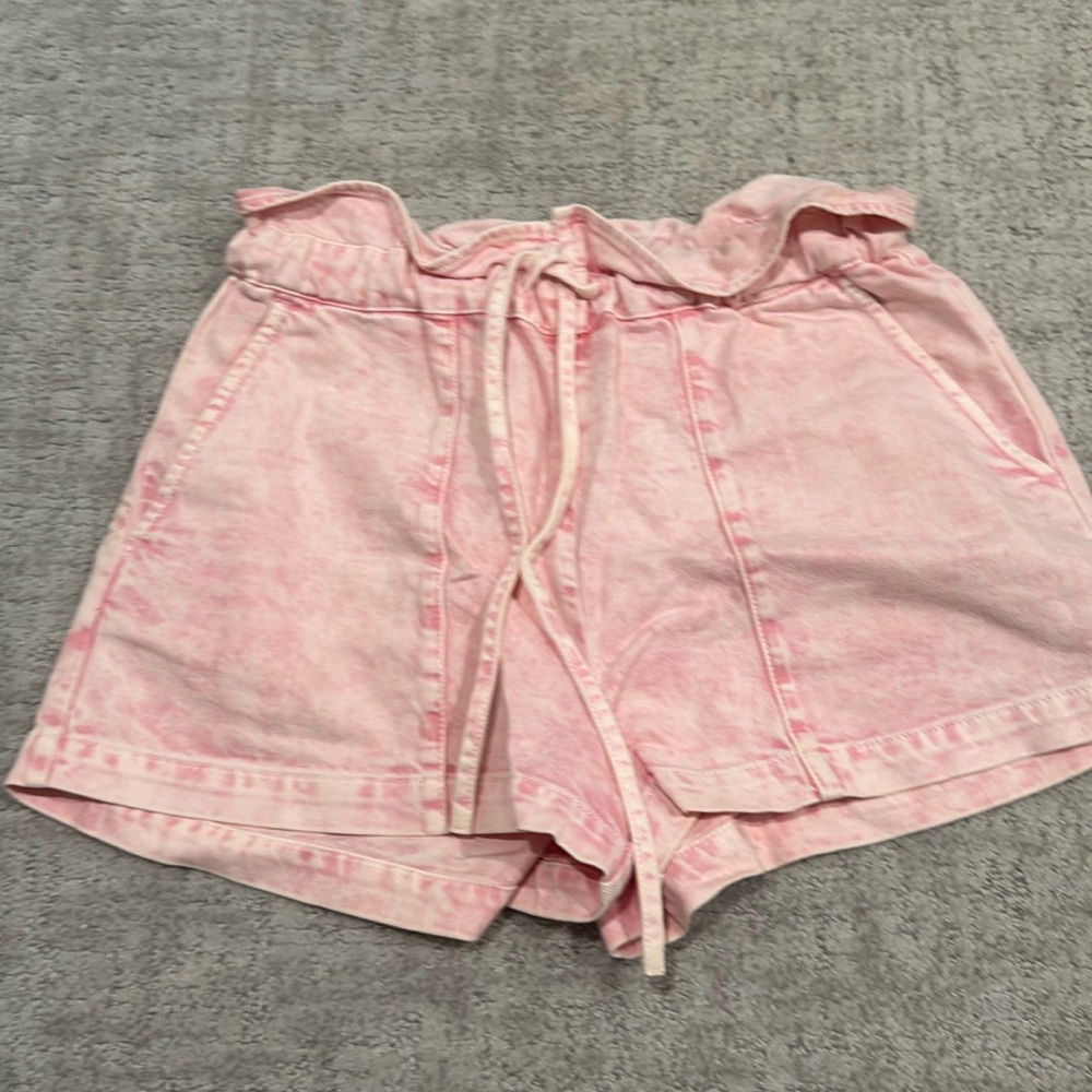 Something Navy pink paper bag shorts size medium